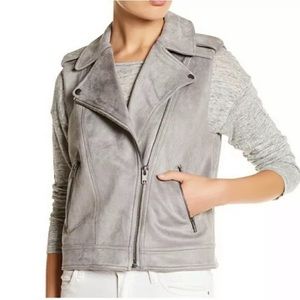 🆕 Philosophy | Faux Leather Suede Moto Vest